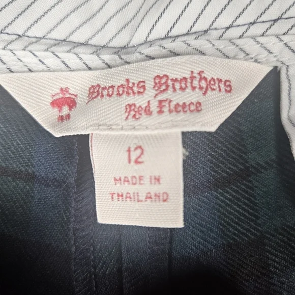 Brooks Brothers, red fleece green&blue plaid women dress  pants. - Picture 6 of 10